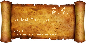 Pattyán Irma névjegykártya